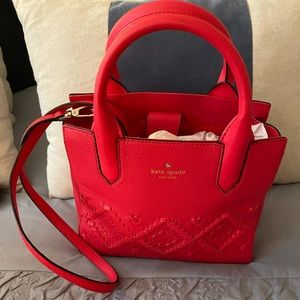 Kate Spade handbag, coral with straps